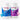 Conceive Plus Fertility Support Bundle for Him and Her, showing two white bottles—one with a bold blue label for men's fertility support and other in purple for women’s fertility support health—placed side by side with matching blue and pink capsules displayed near base.